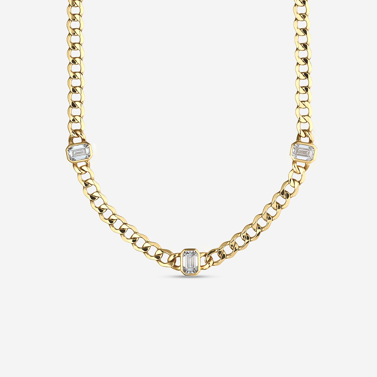 6 ctw Emerald Lab Grown Diamond Necklace
