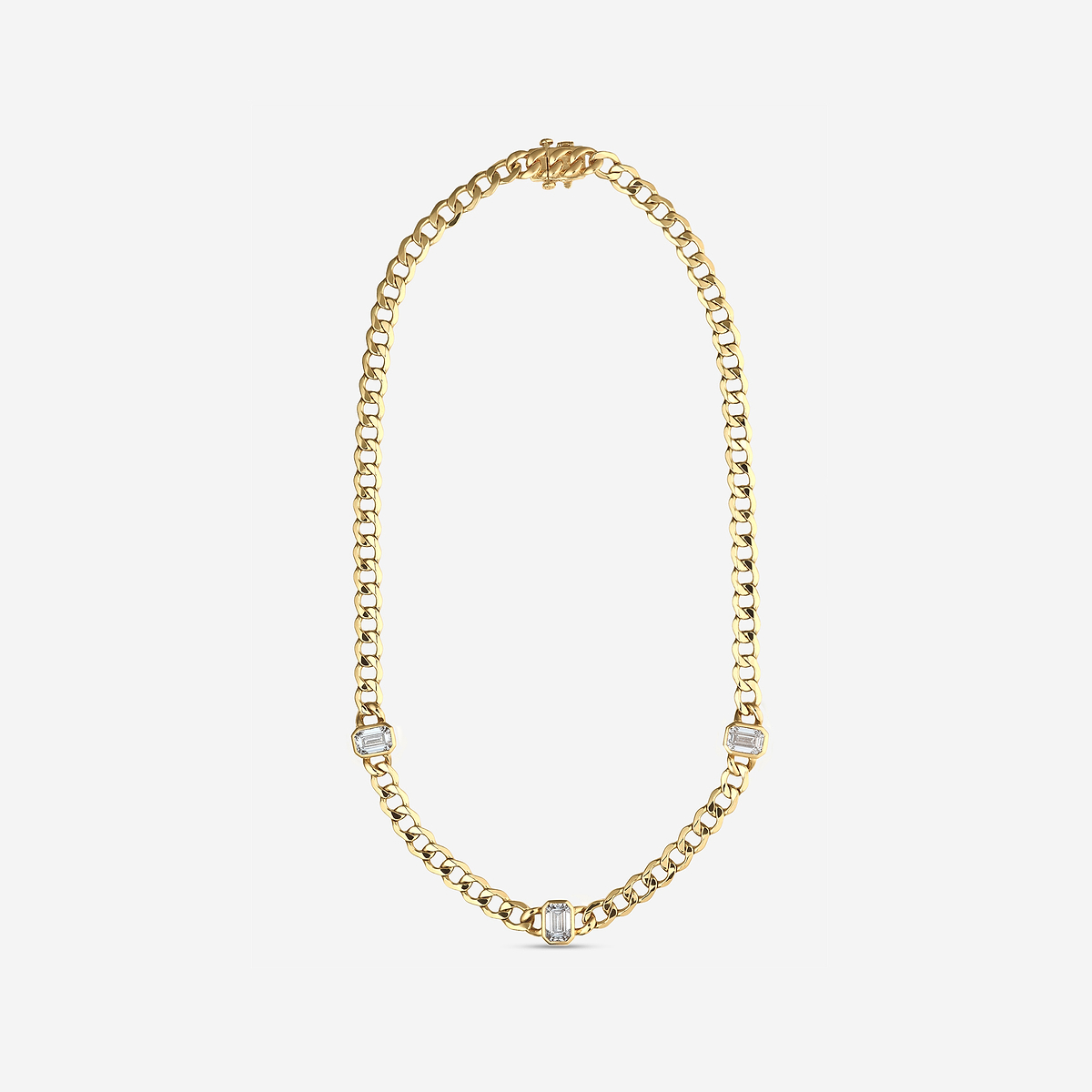Additional Image 3 for  6 ctw Emerald Lab Grown Diamond Necklace