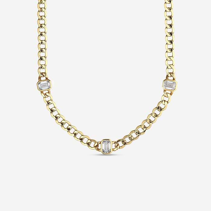 3 ctw Emerald Lab Grown Diamond Fashion Bracelet - 7 Inches 14K Yellow Gold, F, VS2