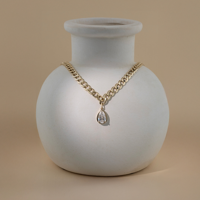 Pear Solitaire Necklace