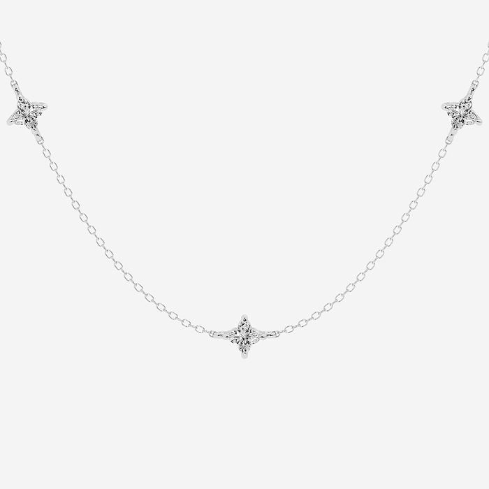 Muse - Five Station Floral Cut Necklace