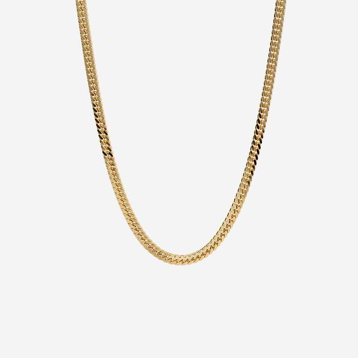 Plain Gold Curb Link Necklace