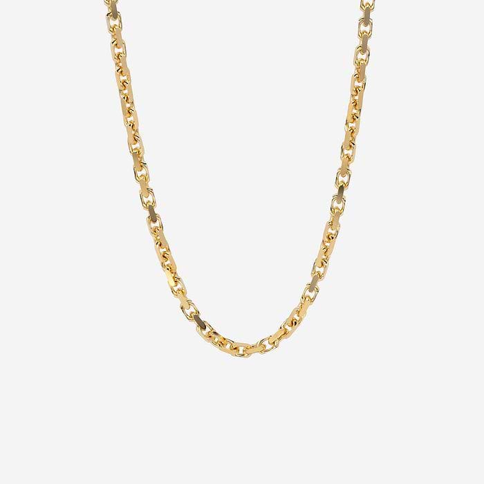 Plain Gold Anchor Link Necklace