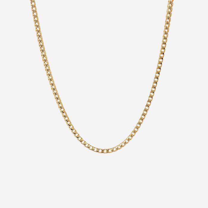 Plain Gold Solid Franco Link Necklace