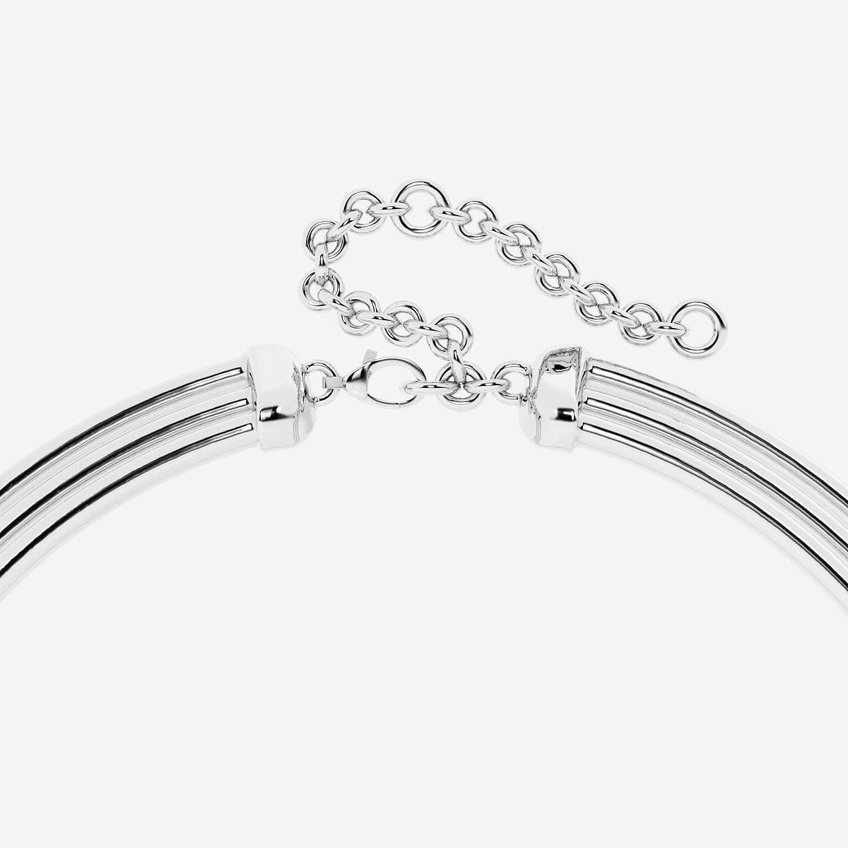 Additional Image 2 for  2 1/5 ctw Emerald Lab Grown Diamond Graduated Cleopatra Choker Fashion Necklace