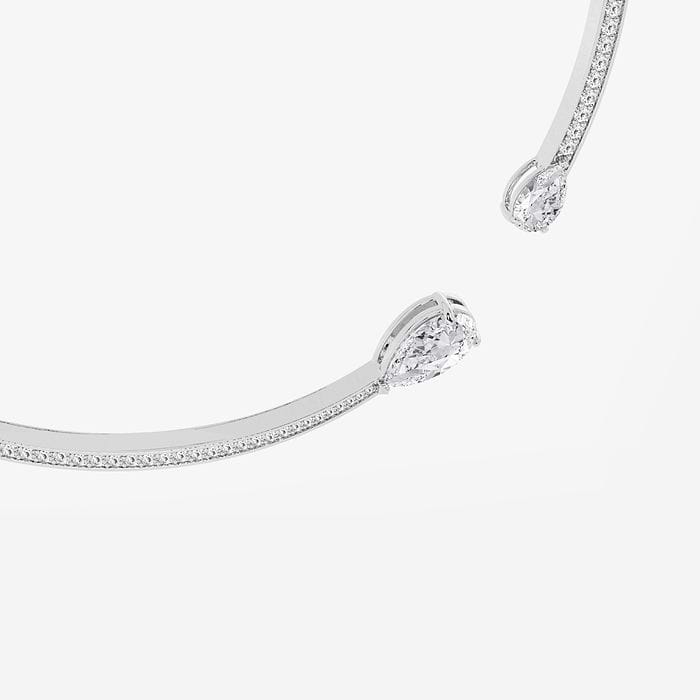Pear Open Pave Fashion Necklace