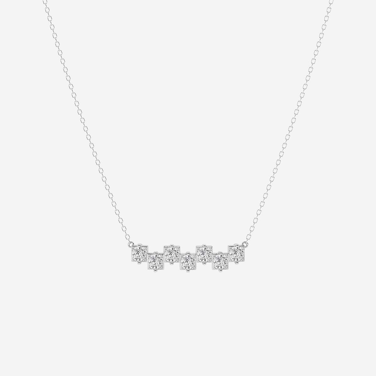 1 3/4 ctw Princess Lab Grown Diamond Stagger Seven Stone
