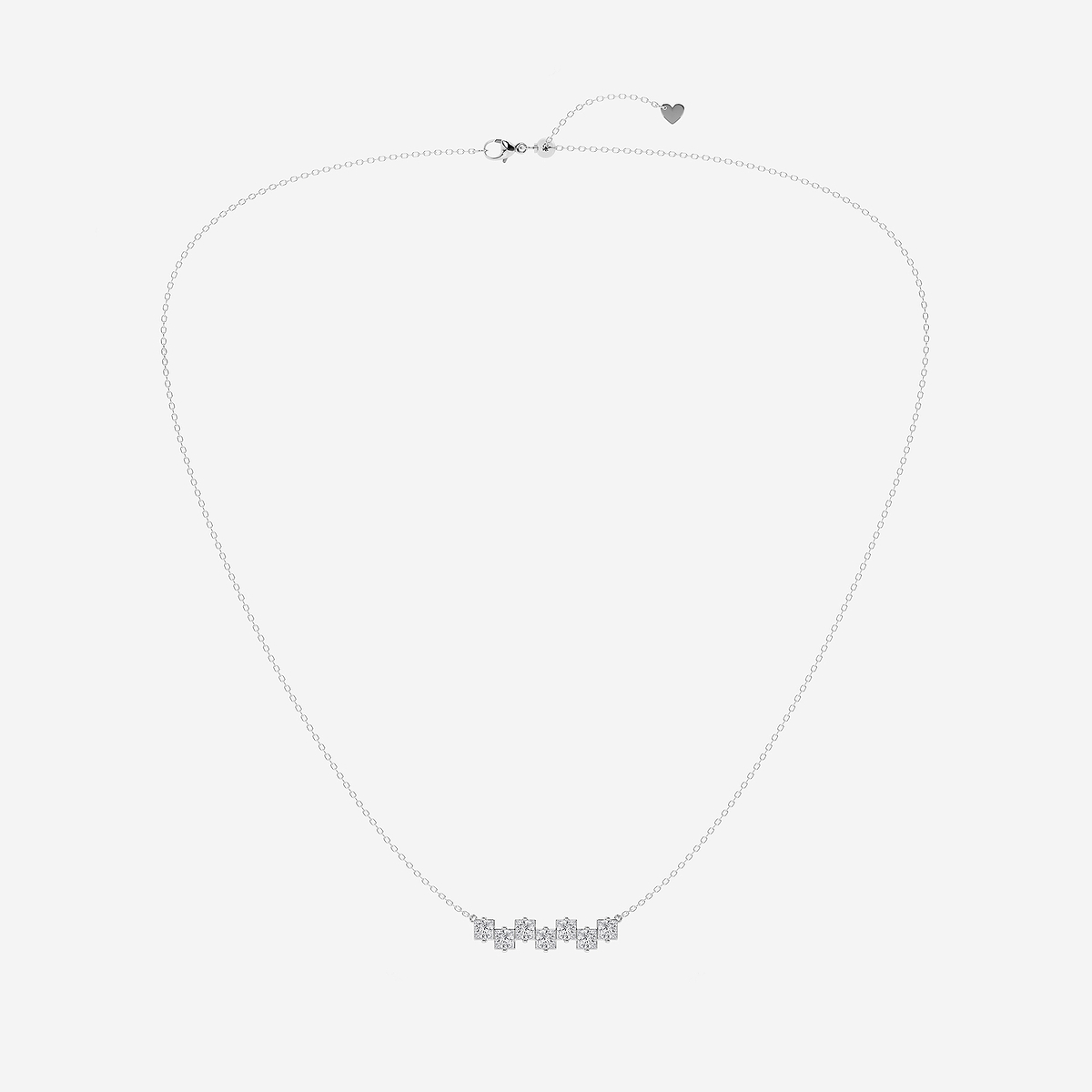 Additional Image 3 for  1 3/4 ctw Princess Lab Grown Diamond Stagger Seven Stone Pendant