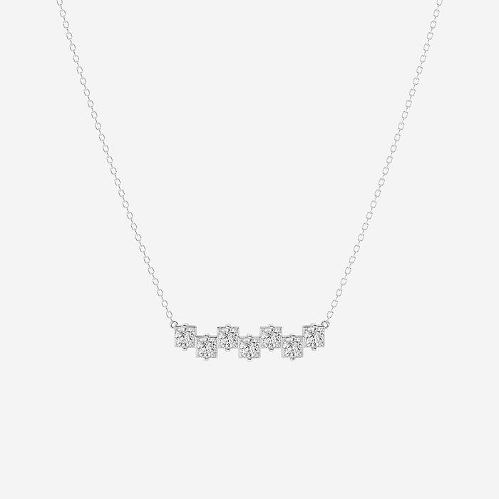 Princess Stagger Seven Stone Fashion Pendant