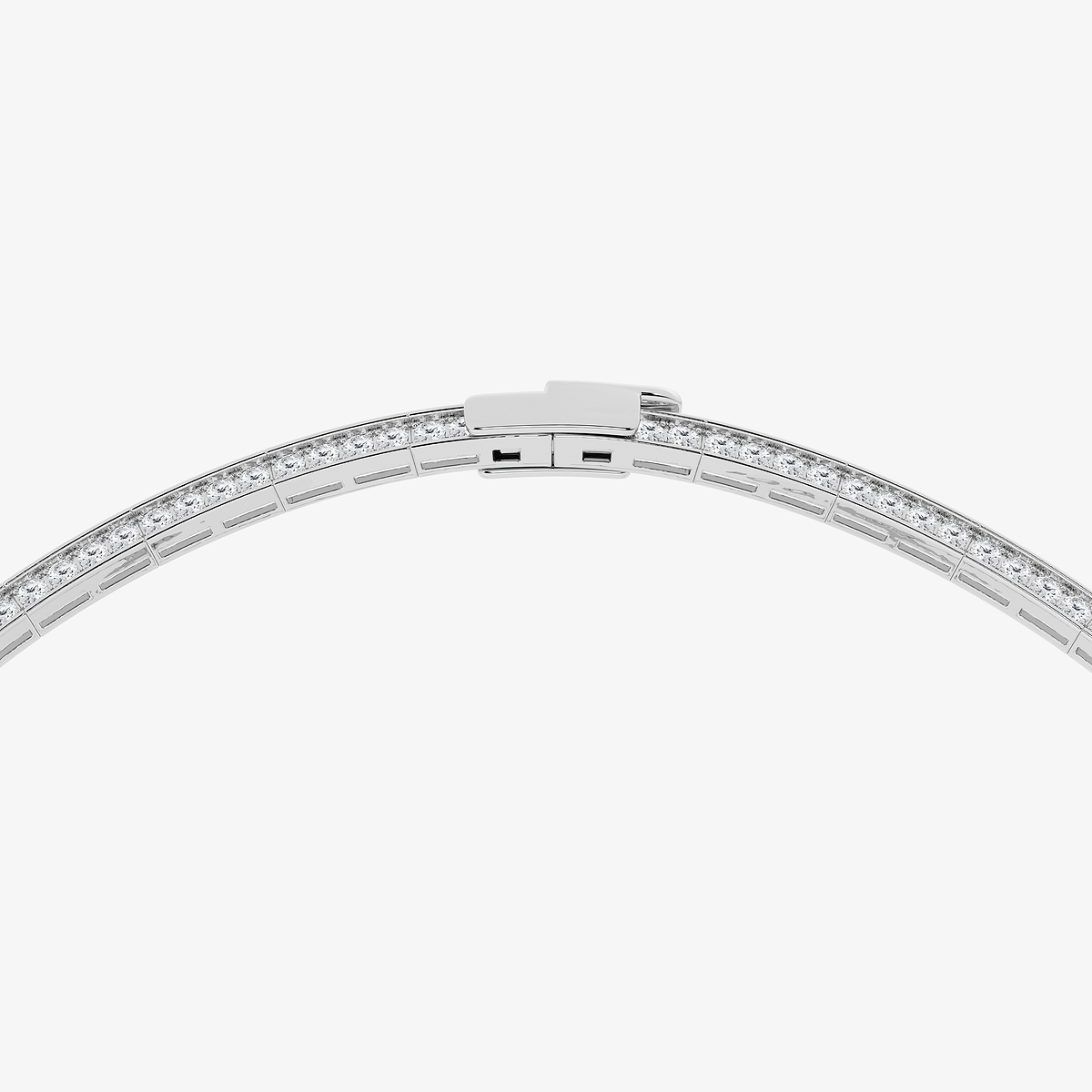 Additional Image 2 for  13 ctw Pear Lab Grown Diamond Pave Curve Drop Necklace
