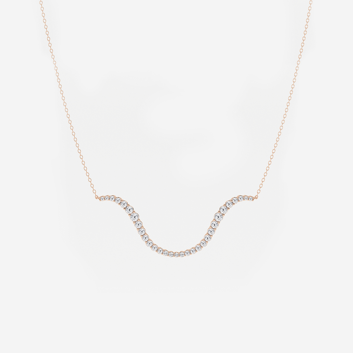 1 1/4 ctw Curve River Necklace