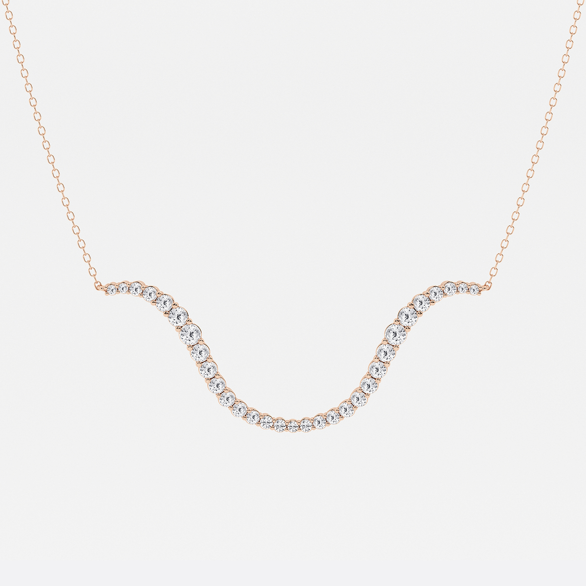 Additional Image 1 for  1 1/4 ctw Curve River Necklace