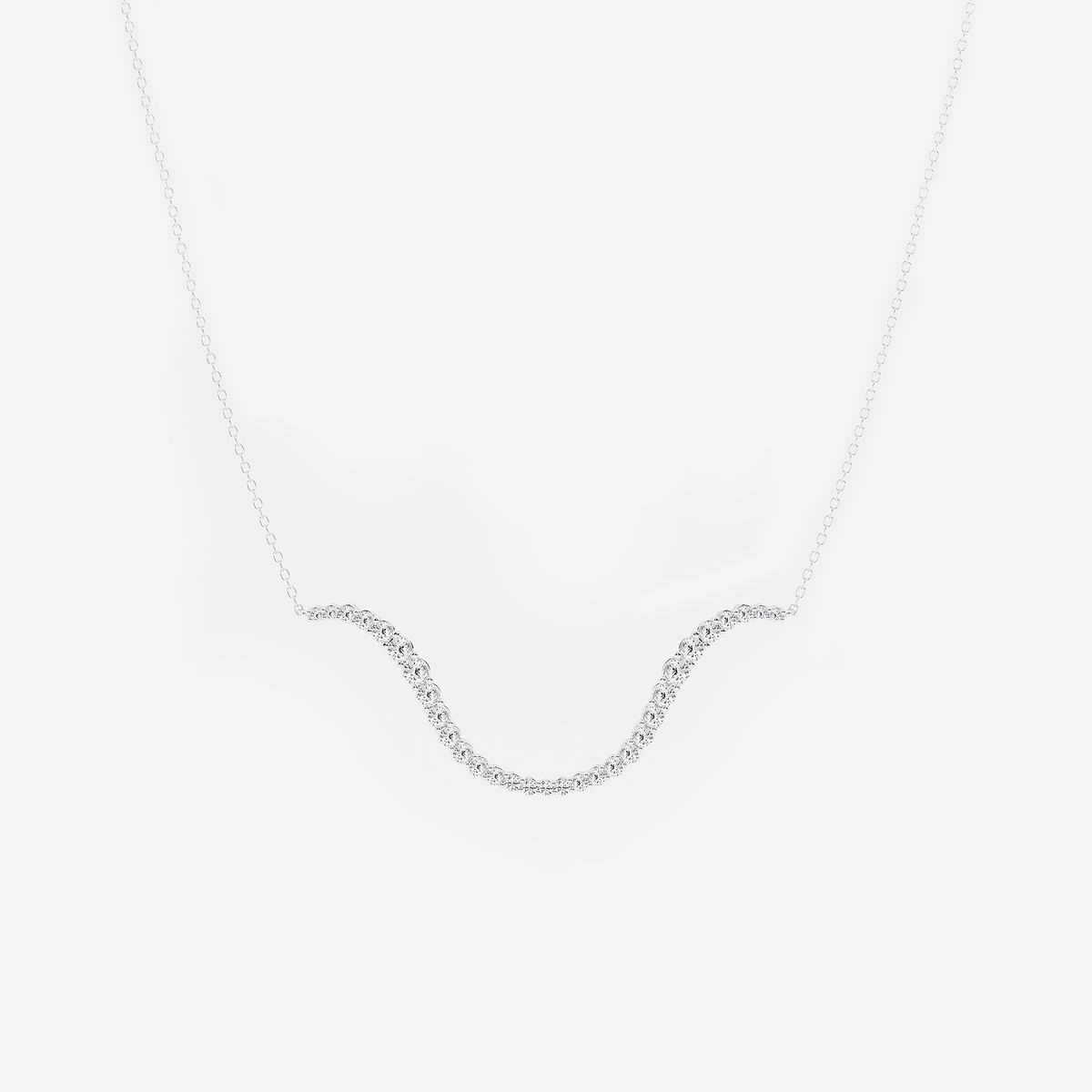 1 1/4 ctw Curve River Necklace
