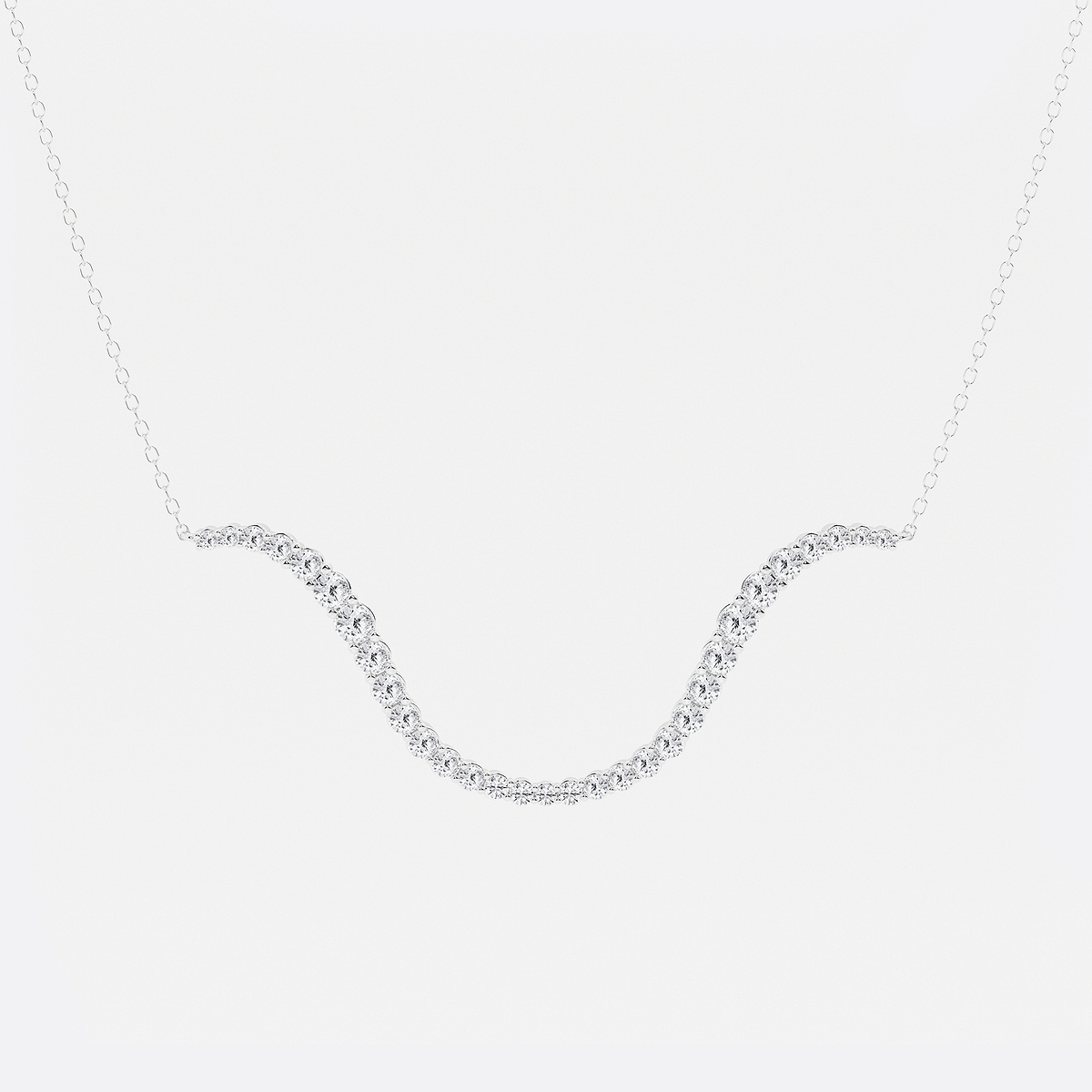 Additional Image 1 for  1 1/4 ctw Curve River Necklace