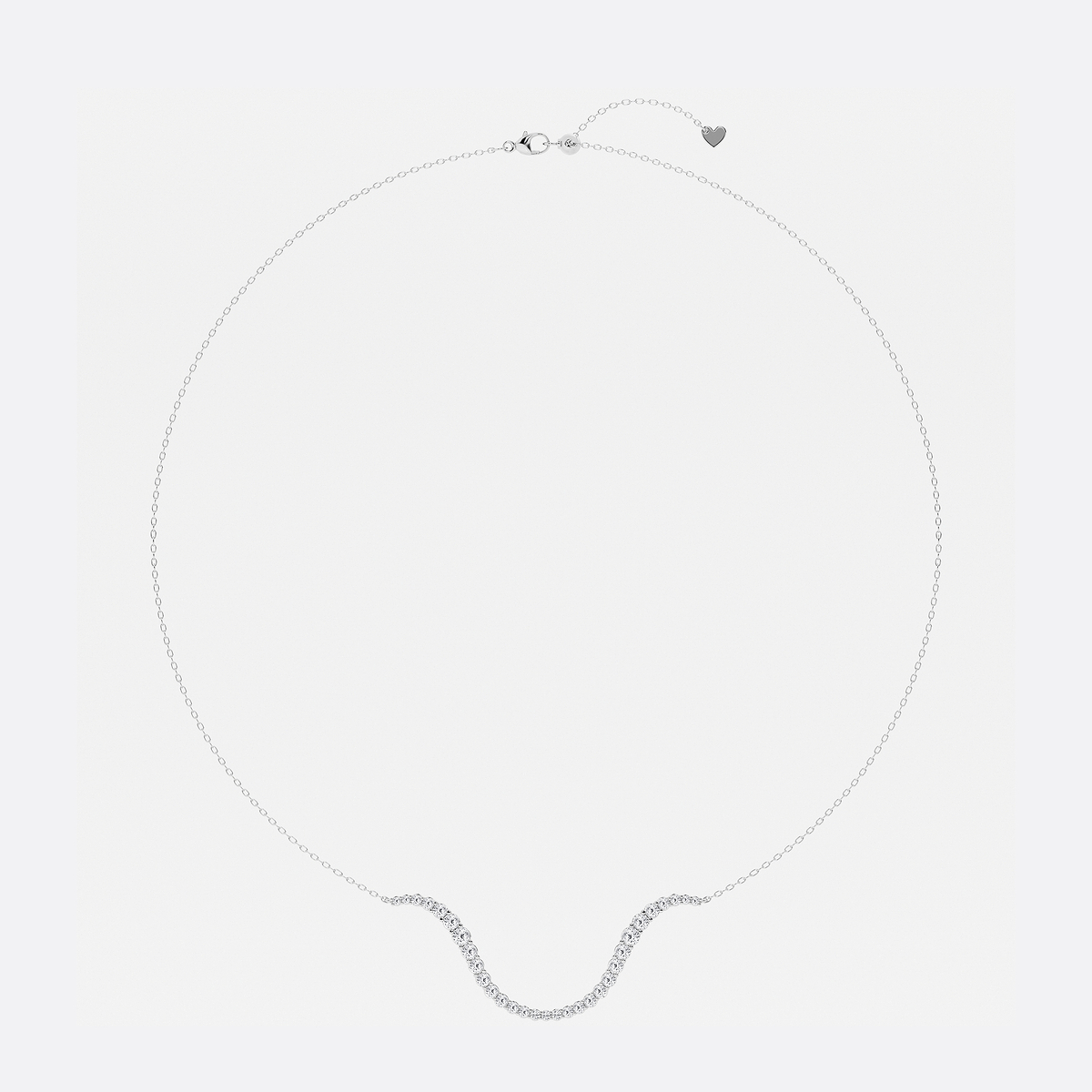 Additional Image 3 for  1 1/4 ctw Curve River Necklace