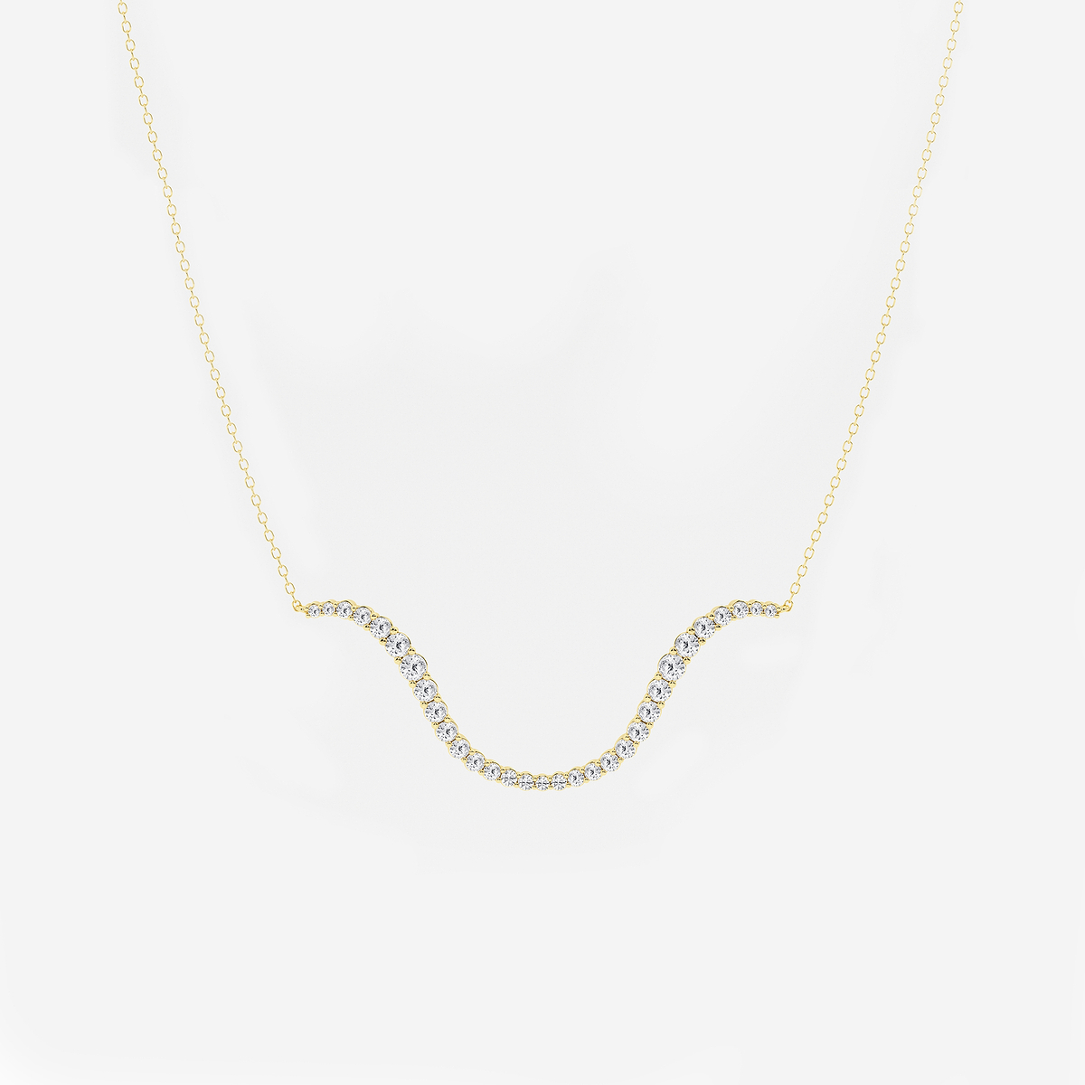 1 1/4 ctw Curve River Necklace