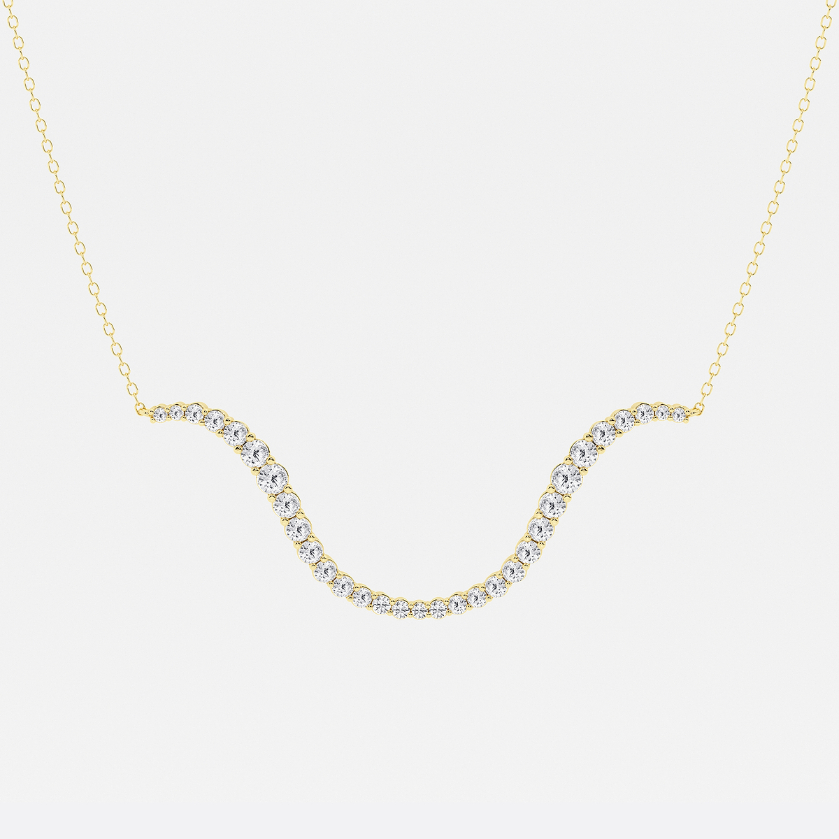 Additional Image 1 for  1 1/4 ctw Curve River Necklace