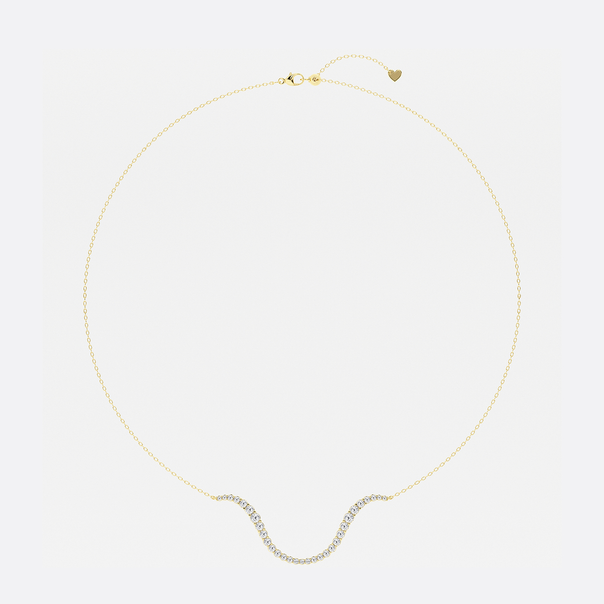 Additional Image 3 for  1 1/4 ctw Curve River Necklace