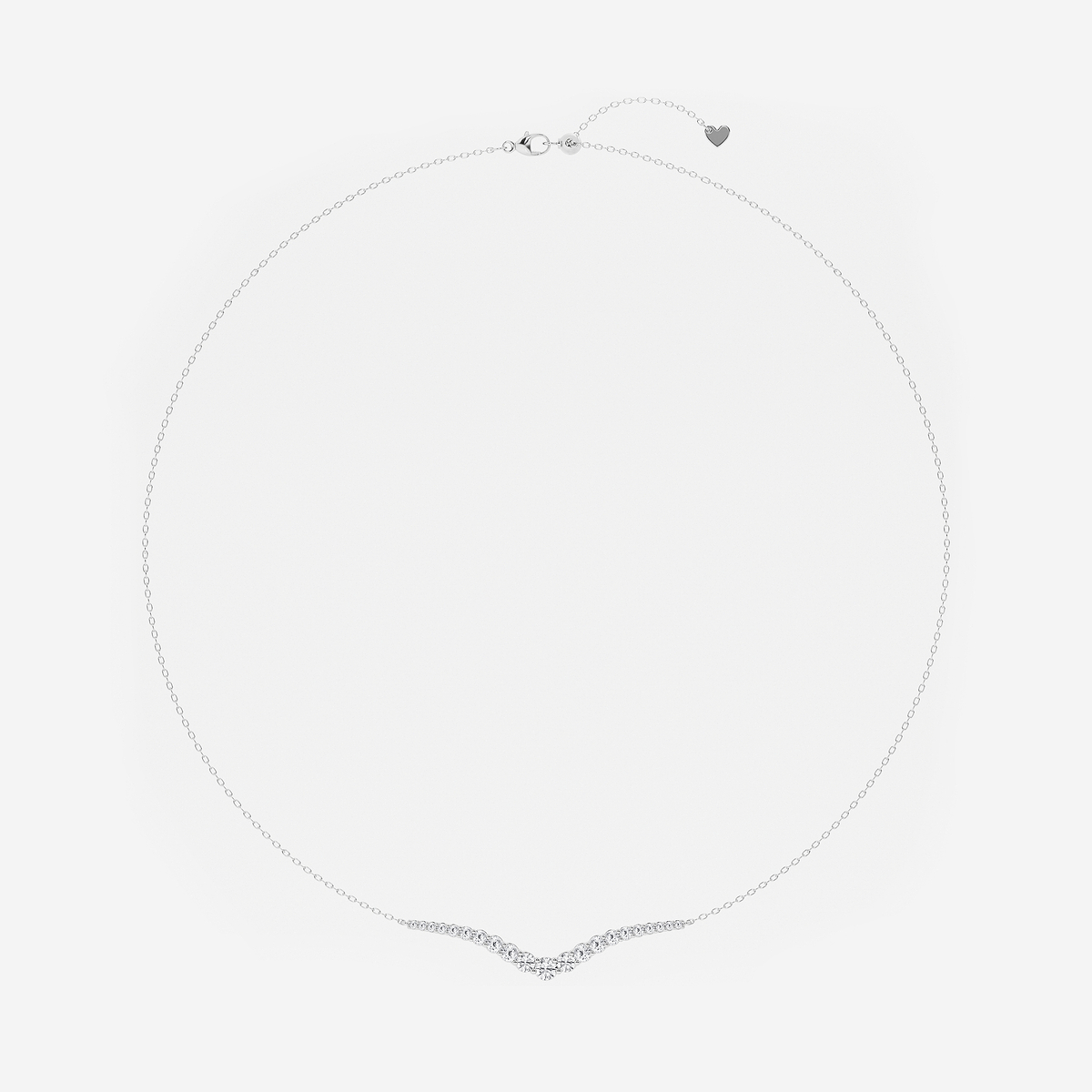 Additional Image 3 for  1 ctw Curve Flow Necklace