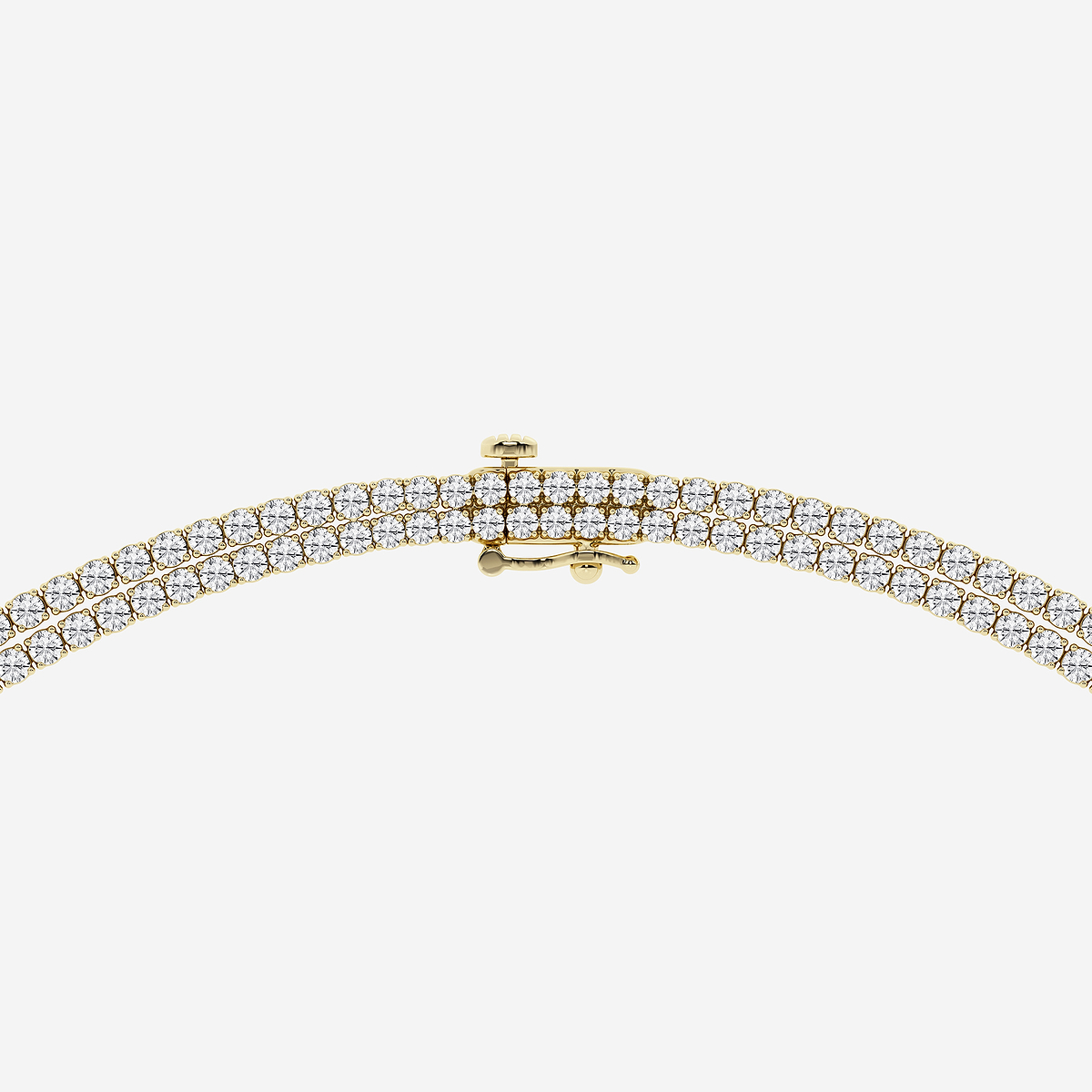 Additional Image 2 for  40 ctw Round Lab Grown Diamond Double Row Tennis Necklace