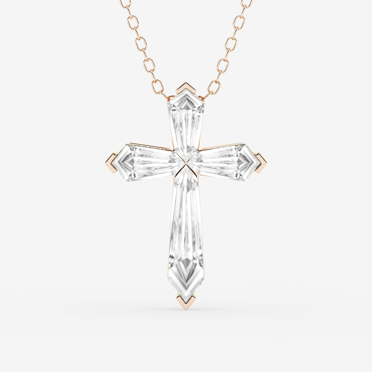 1 2/3 ctw Shield Lab Grown Diamond Cross Statement Pendant