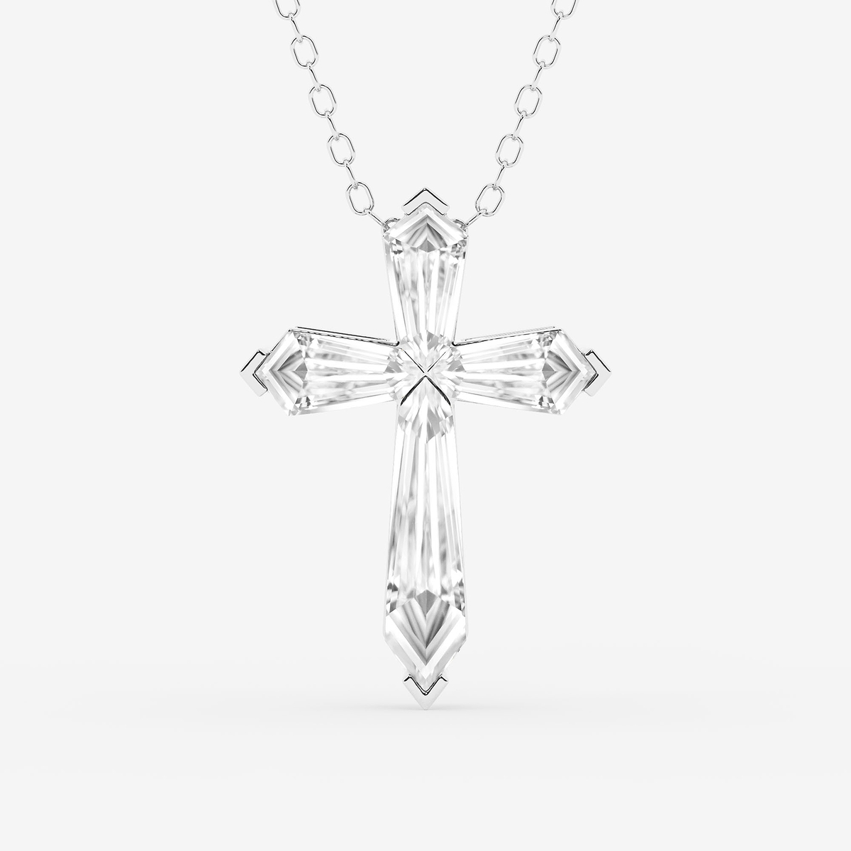 1 2/3 ctw Shield Lab Grown Diamond Cross Statement Pendant