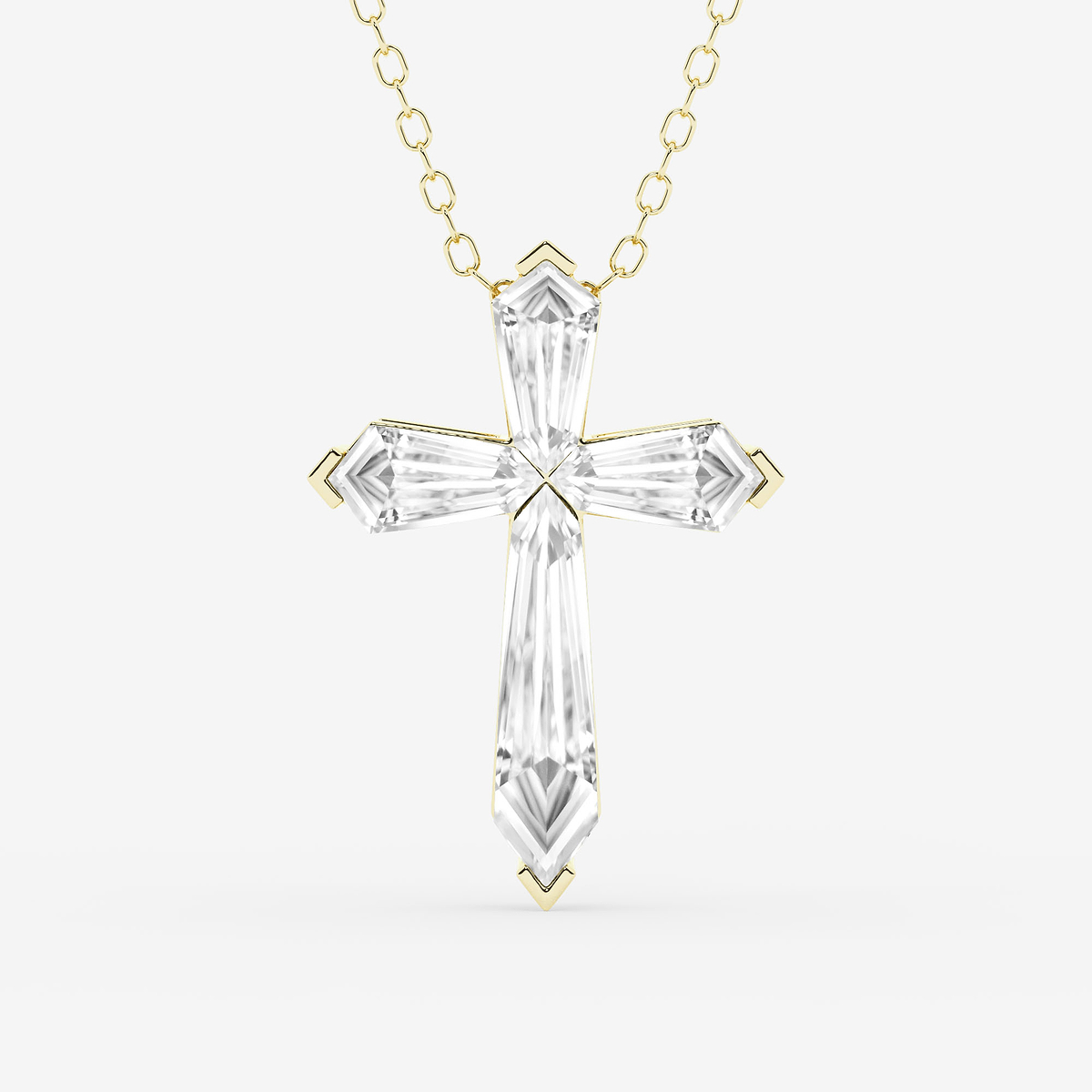 1 2/3 ctw Shield Lab Grown Diamond Cross Statement Pendant