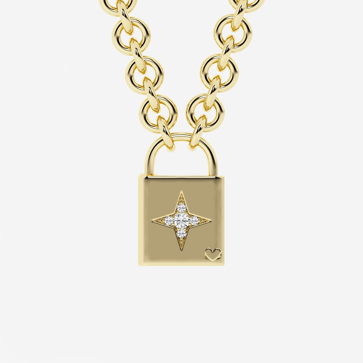 1/4 ctw Round Lab Grown Diamond Shooting Star Lock Pendant