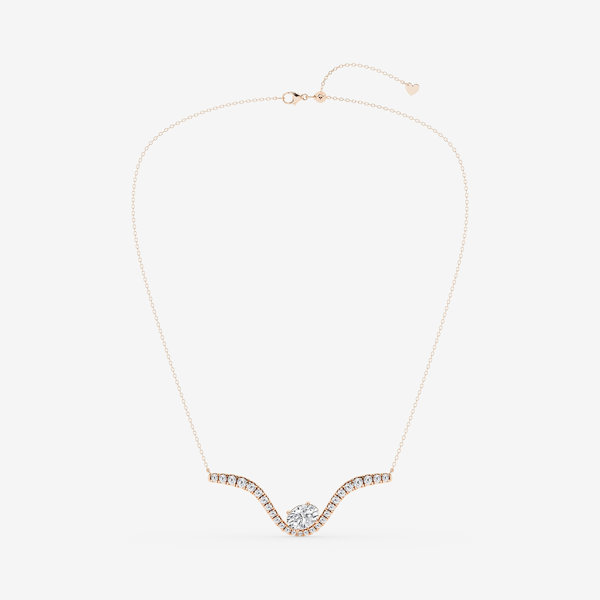 Additional Image 3 for  3 1/2 ctw Oval Lab Grown Diamond Curve Pendant