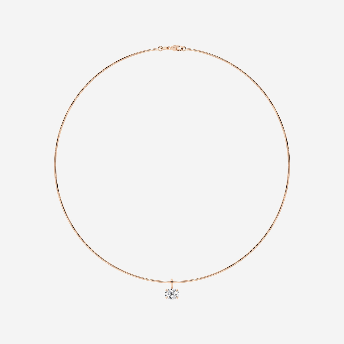 Additional Image 3 for  1 1/2 ctw Oval Lab Grown Diamond Solitaire Pendant with Omega Chain