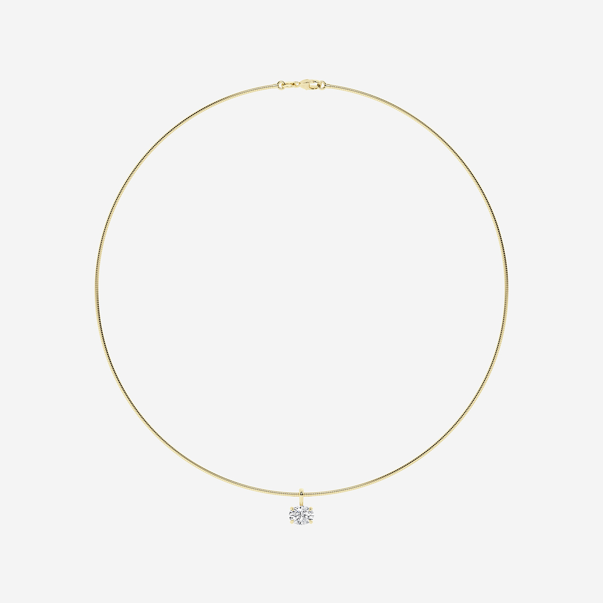 Additional Image 3 for  1 1/2 ctw Oval Lab Grown Diamond Solitaire Pendant with Omega Chain