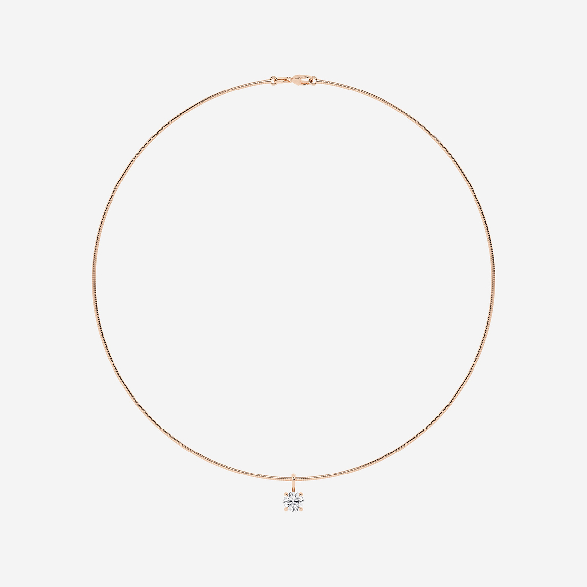 Additional Image 3 for  1 1/2 ctw Round Lab Grown Diamond Solitaire Pendant with Omega Chain