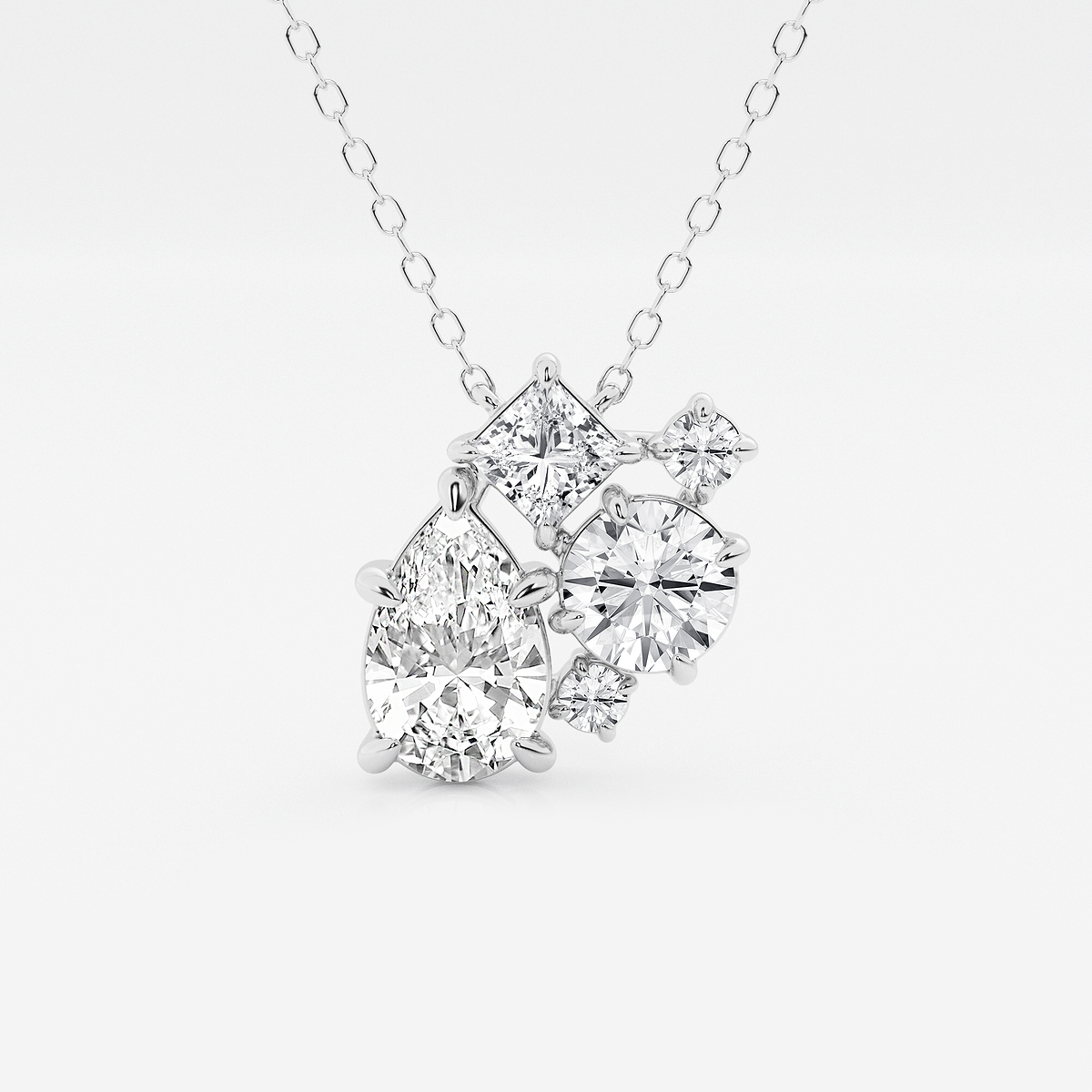 2 ctw Mosaic Five Stone Pendant