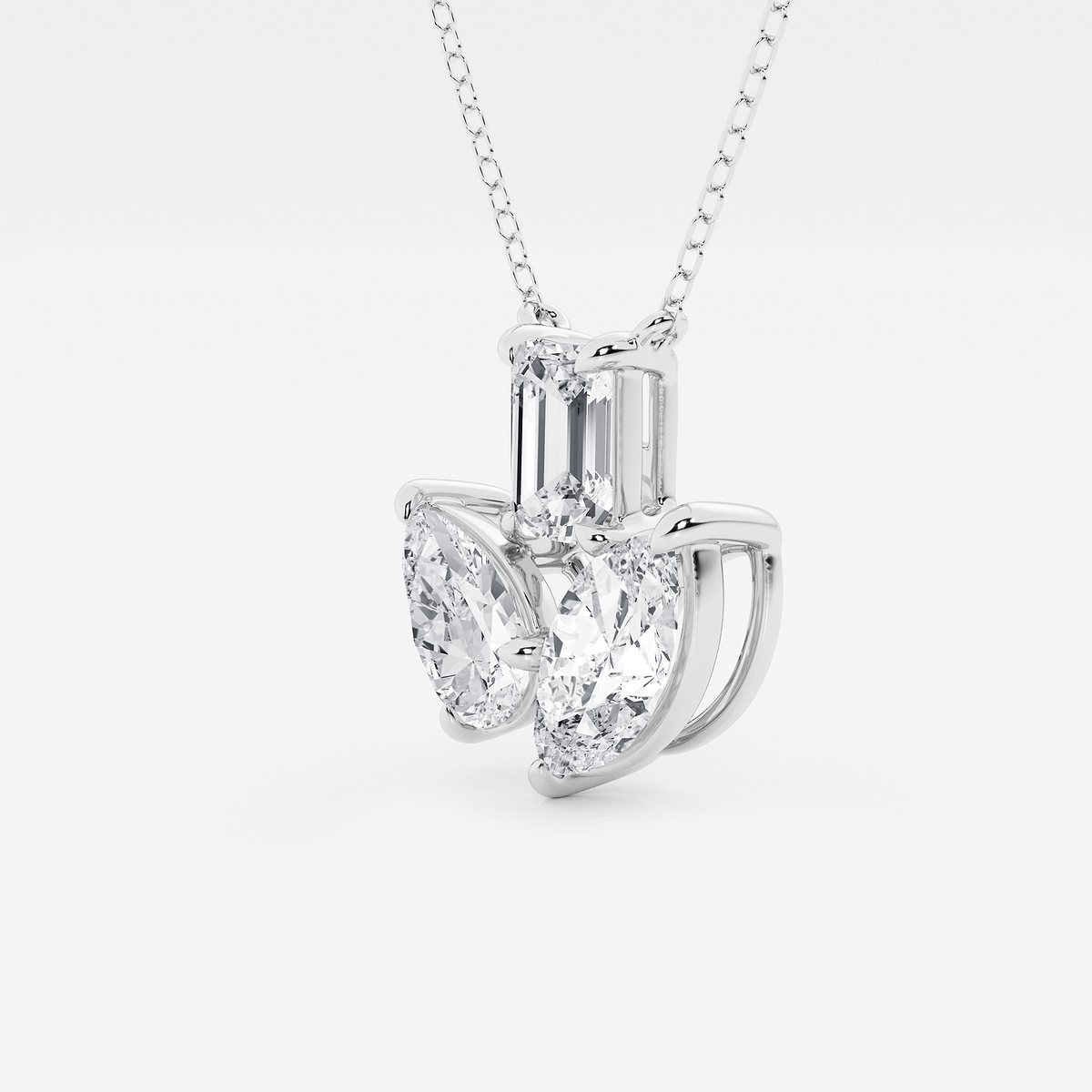 Additional Image 1 for  2 ¾ Mosaic Three Stone Fan Pendant