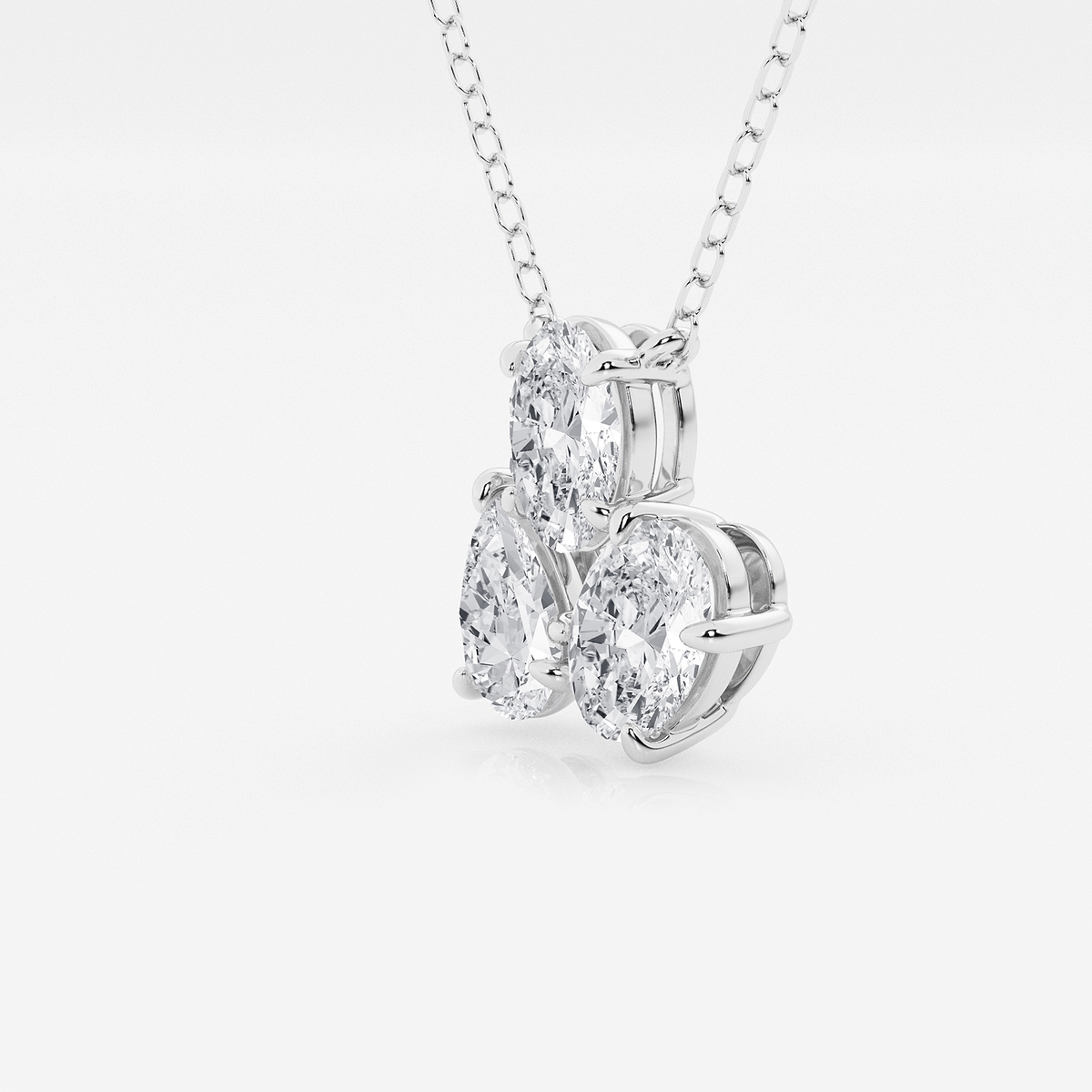 Additional Image 1 for  1 ¼ ctw Mosaic Oval and Pear Pendant