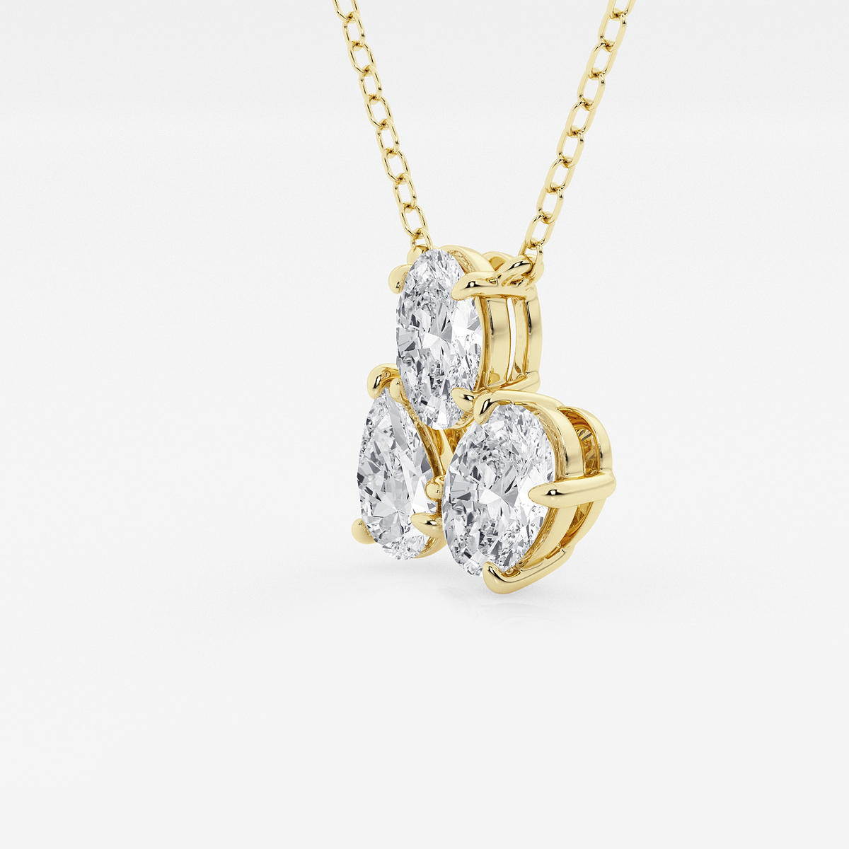 Additional Image 1 for  1 ¼ ctw Mosaic Oval and Pear Pendant