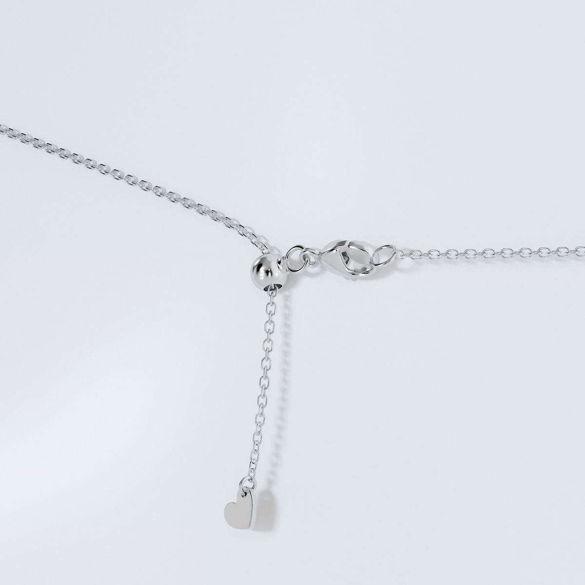 Additional Image 3 for  5/8 ctw Round Lab Grown Diamond Halo Pendant with Adjustable Chain