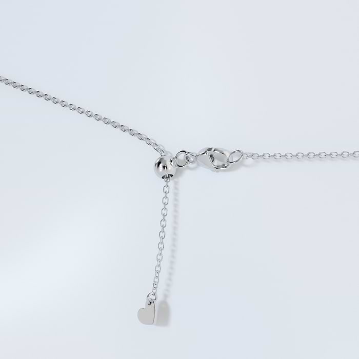 Additional Image 3 for  5/8 ctw Round Lab Grown Diamond Halo Pendant with Adjustable Chain