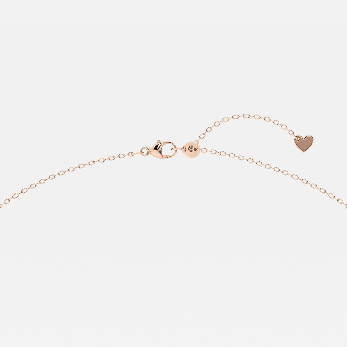 Additional Image 2 for  1 1/2 ctw Round Lab Grown Diamond Heart Pendant With Adjustable Chain