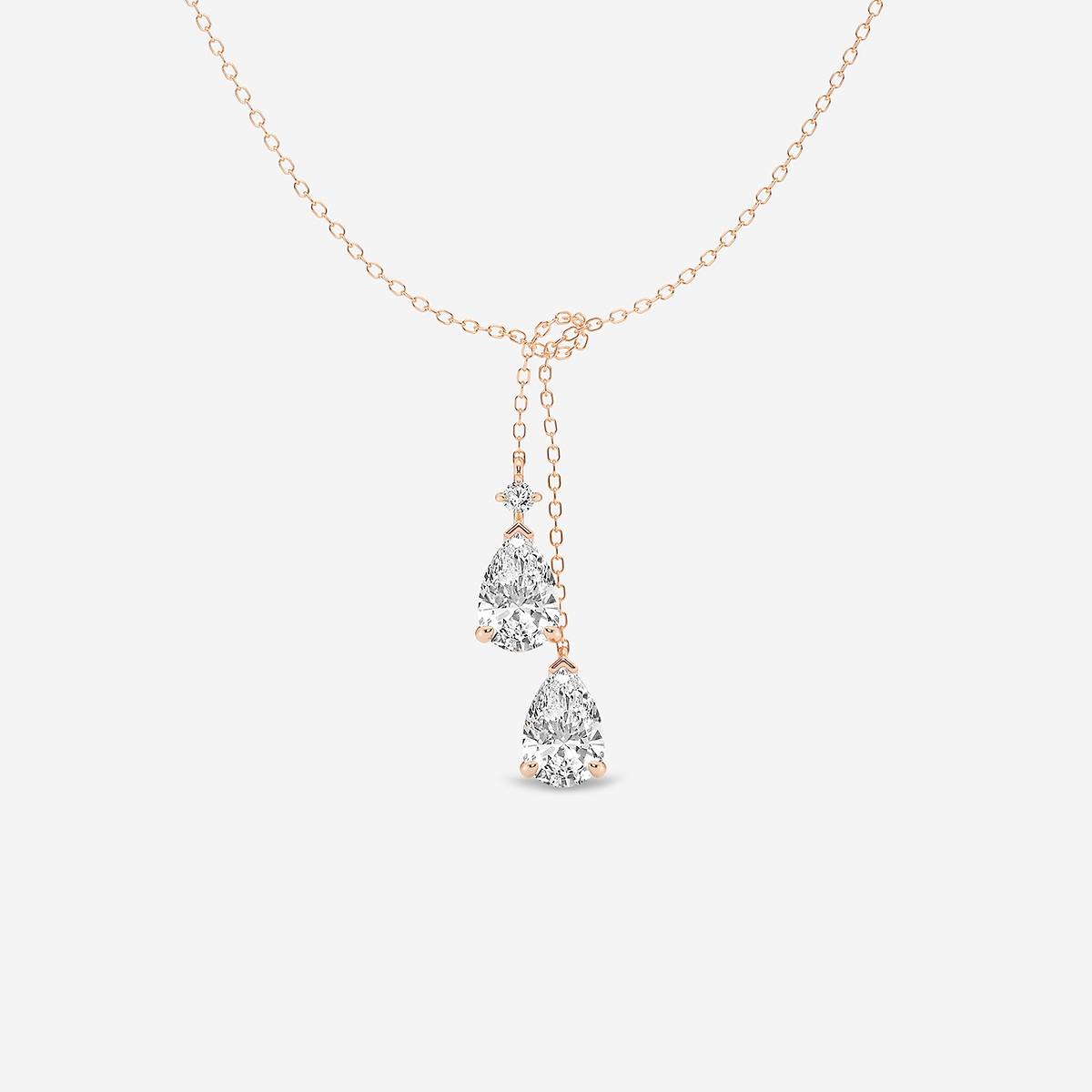 2 ctw Pear Lab Grown Diamond Knot Pendant