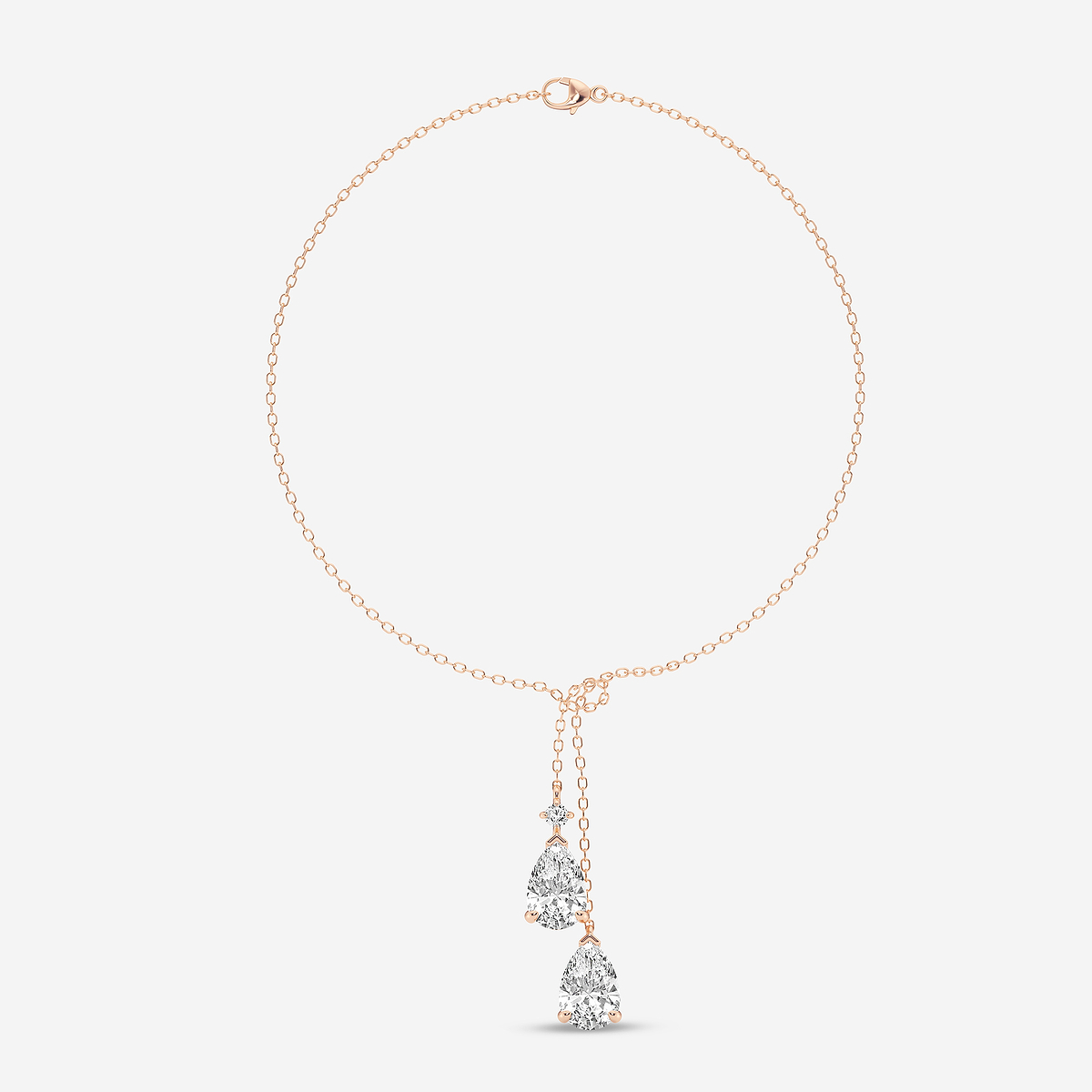 Additional Image 2 for  2 ctw Pear Lab Grown Diamond Knot Pendant