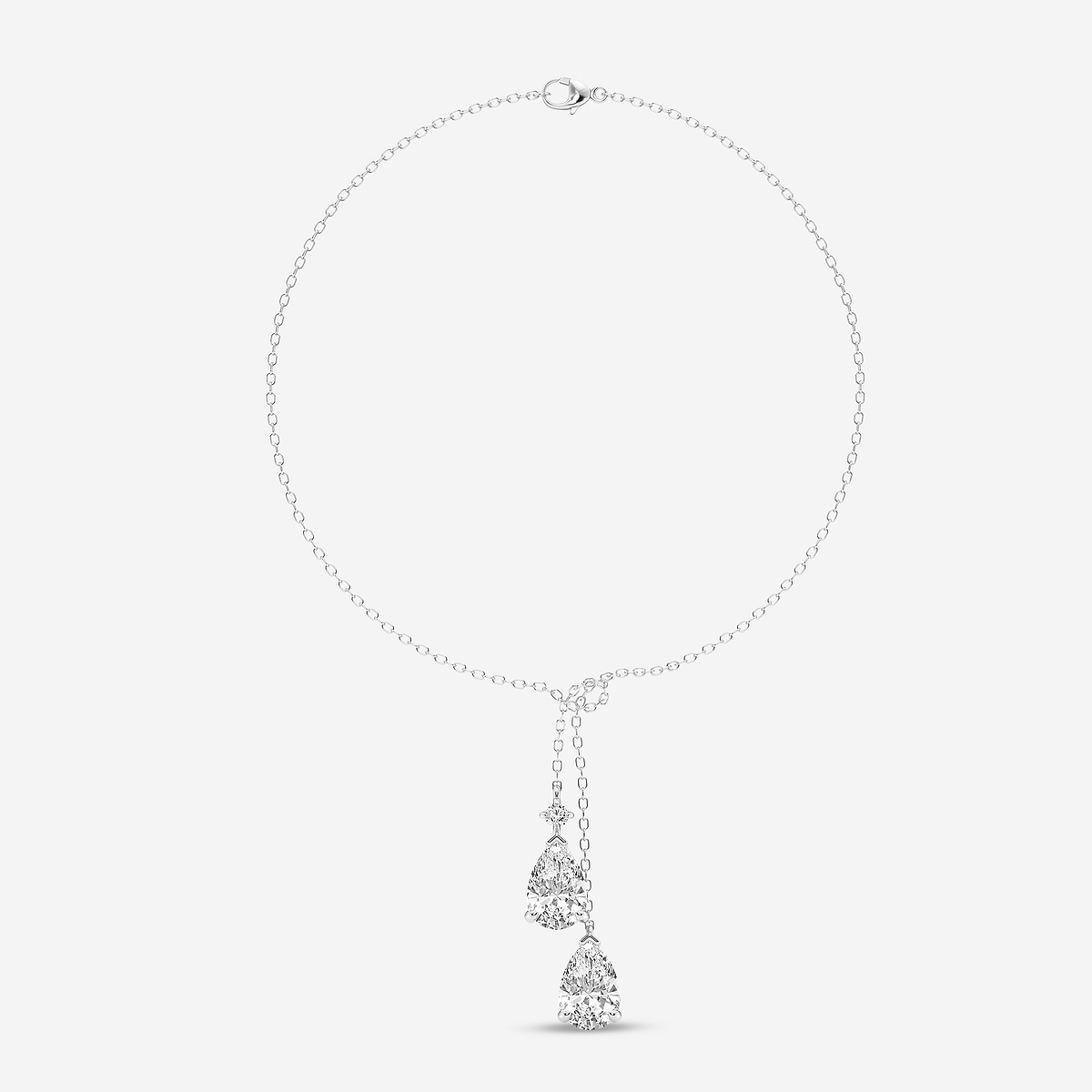 Additional Image 2 for  2 ctw Pear Lab Grown Diamond Knot Pendant