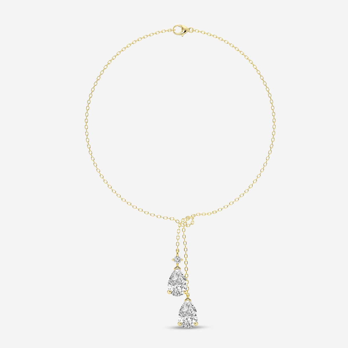 Additional Image 2 for  2 ctw Pear Lab Grown Diamond Knot Pendant