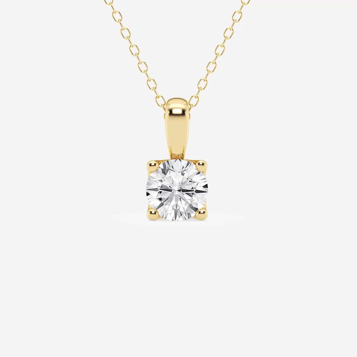 1 ctw Round Lab Grown Diamond Twisted Floral Solitaire Pendant with Adjustable Chain