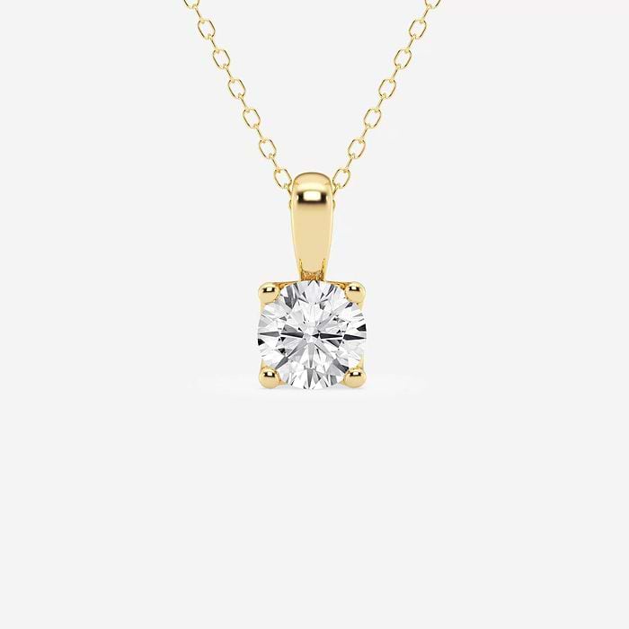 Twisted Floral Round Solitaire Pendant