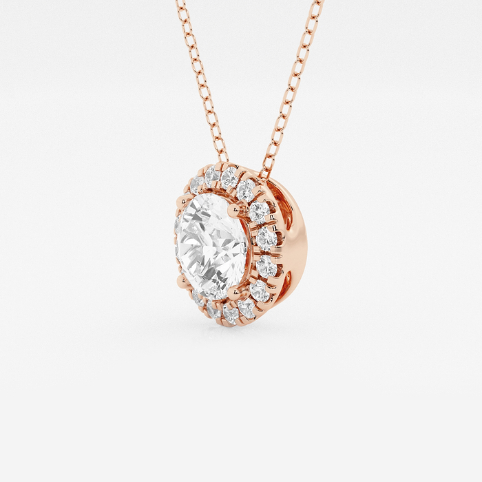 Round Halo Pendant