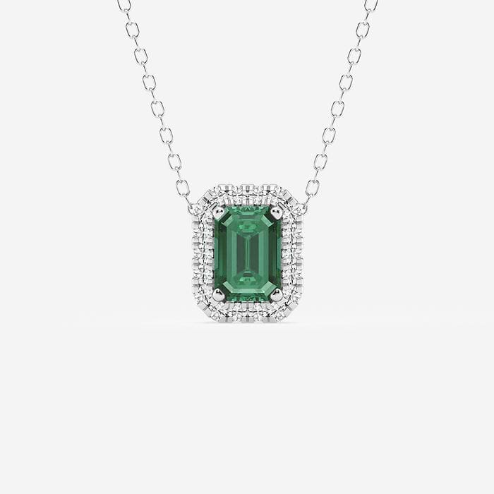 Emerald Emerald Halo Pendant