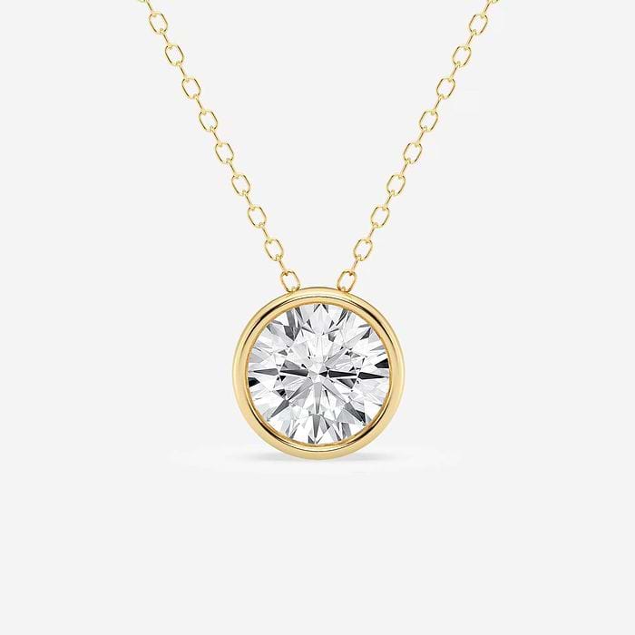 Bezel Set Round Solitaire Pendant