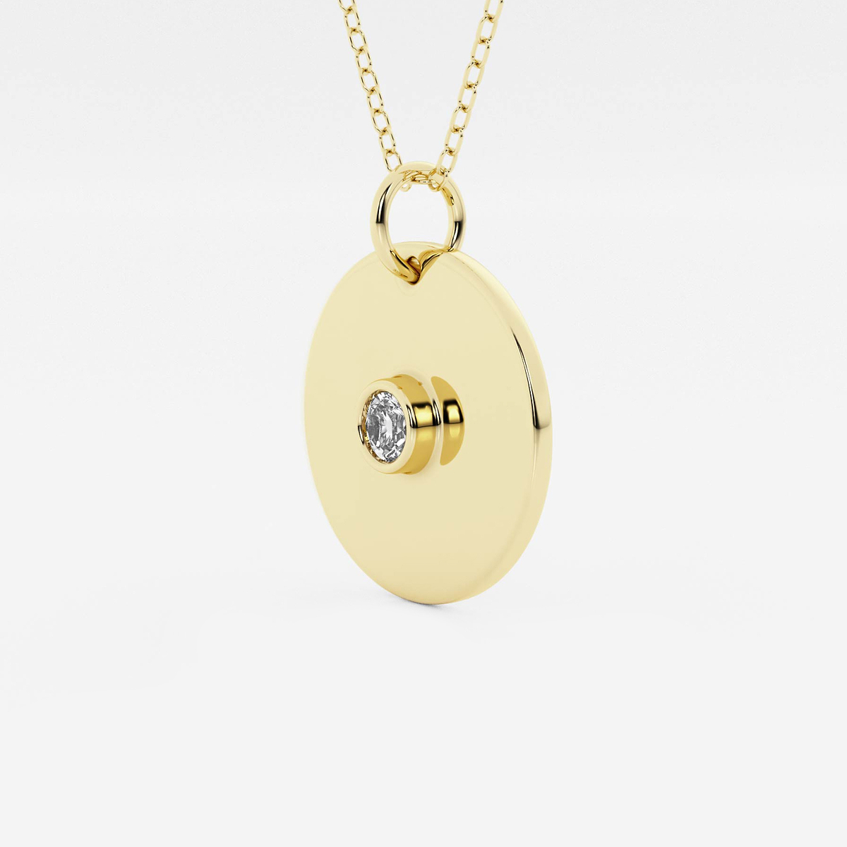 Additional Image 1 for  näas Defining 1/6 ctw Round Lab Grown Diamond Medal Fashion Pendant with Adjustable Chain
