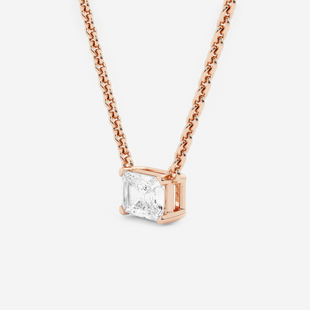 Additional Image 1 for  näas Ethereal 1/2 ctw Radiant Lab Grown Diamond Solitaire Pendant with Adjustable Chain